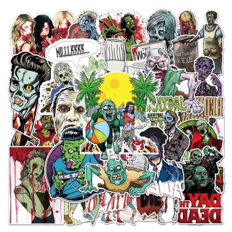 Set of 50 piece American Zombies Stickers