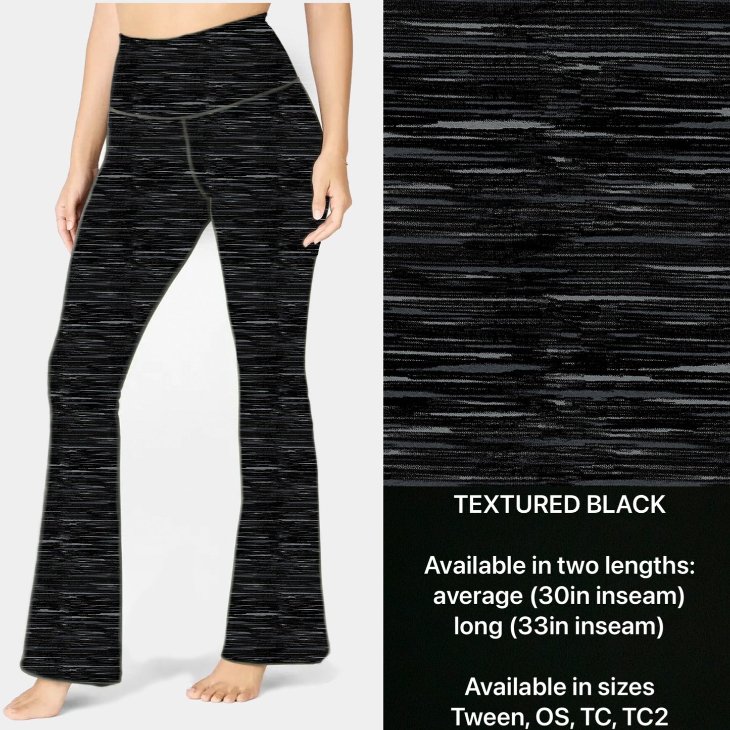 Textured Black Yogas