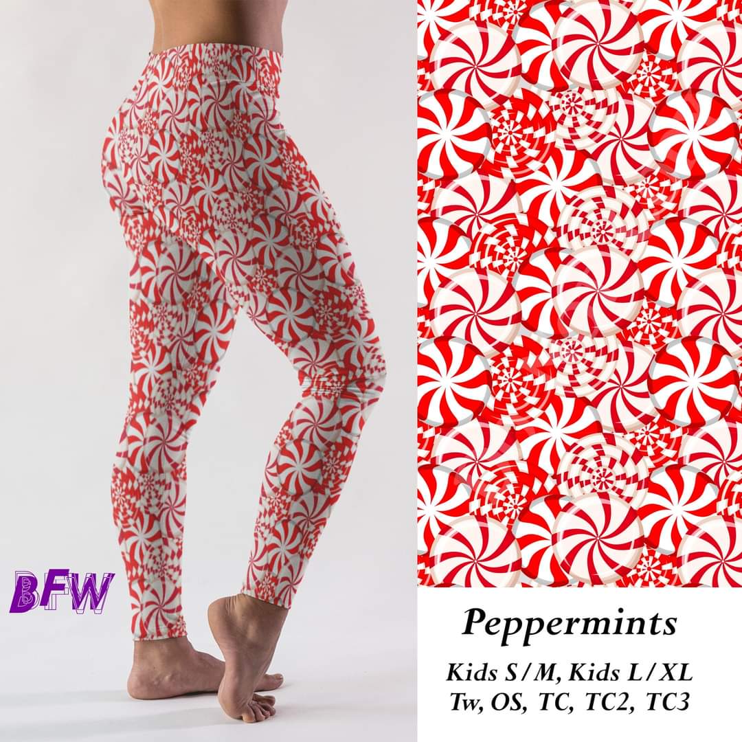 Girls' Leggings - S/M, L/XL, Red