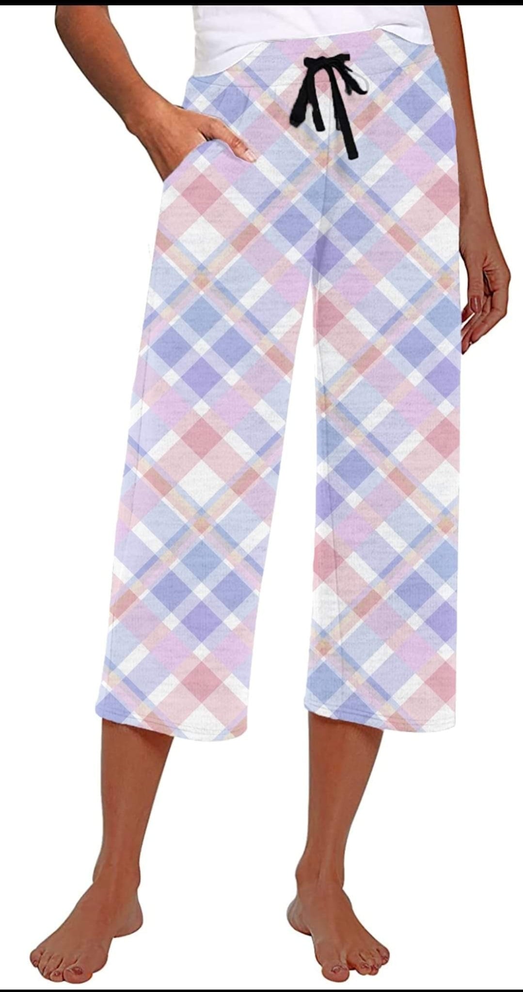 Summer Plaid #2 Leggings,Capris, Lounge Pants, Joggers and shorts Preorder #0612