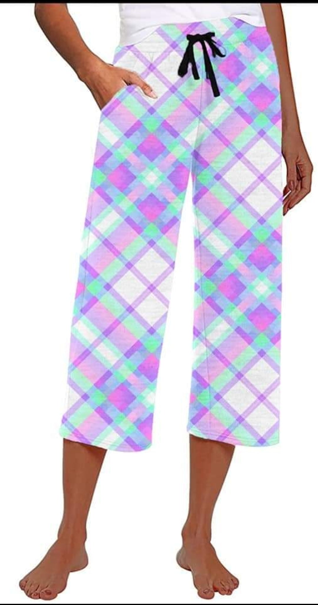 Summer Plaid #7 Leggings,Capris, Lounge Pants, and shorts