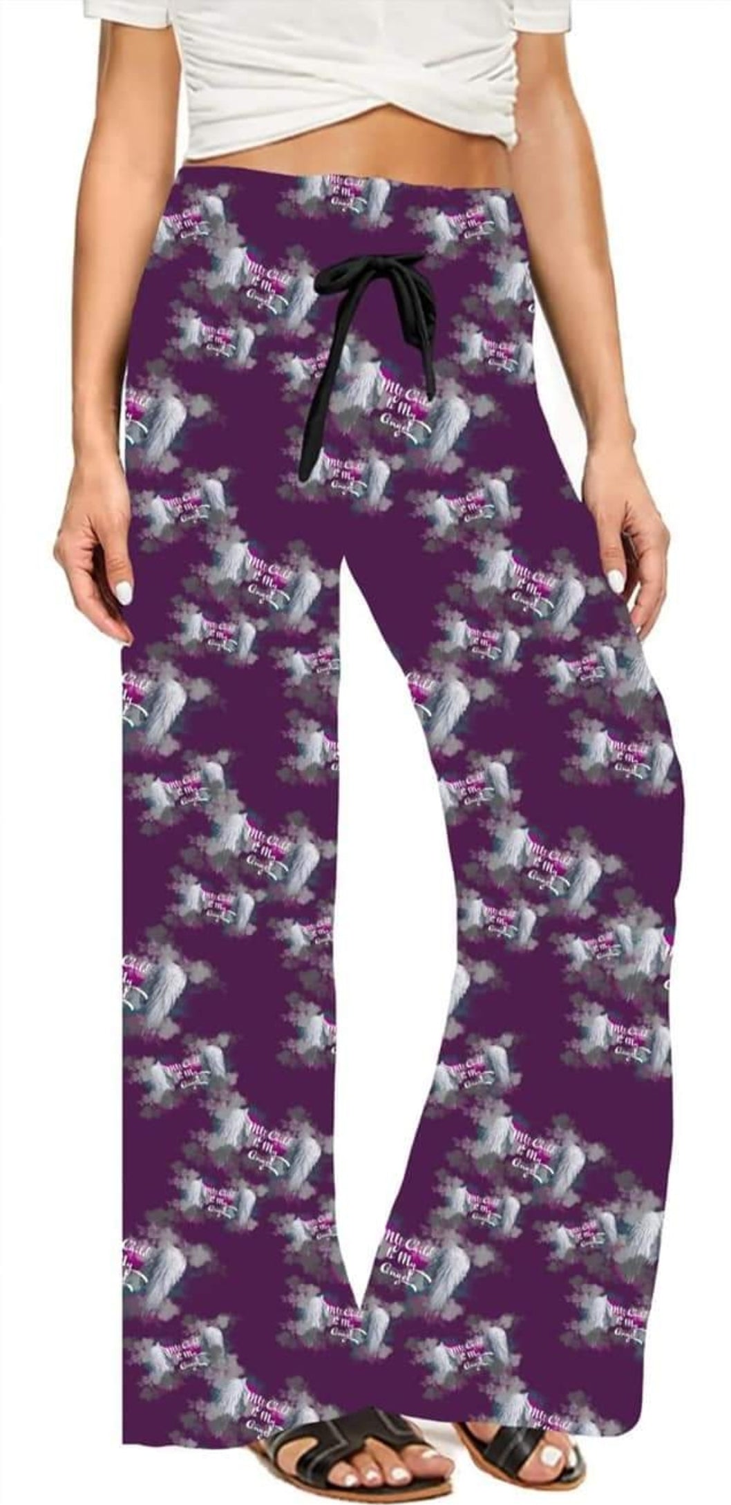 My Child is my angel leggings capris joggers and loungers kids and adults