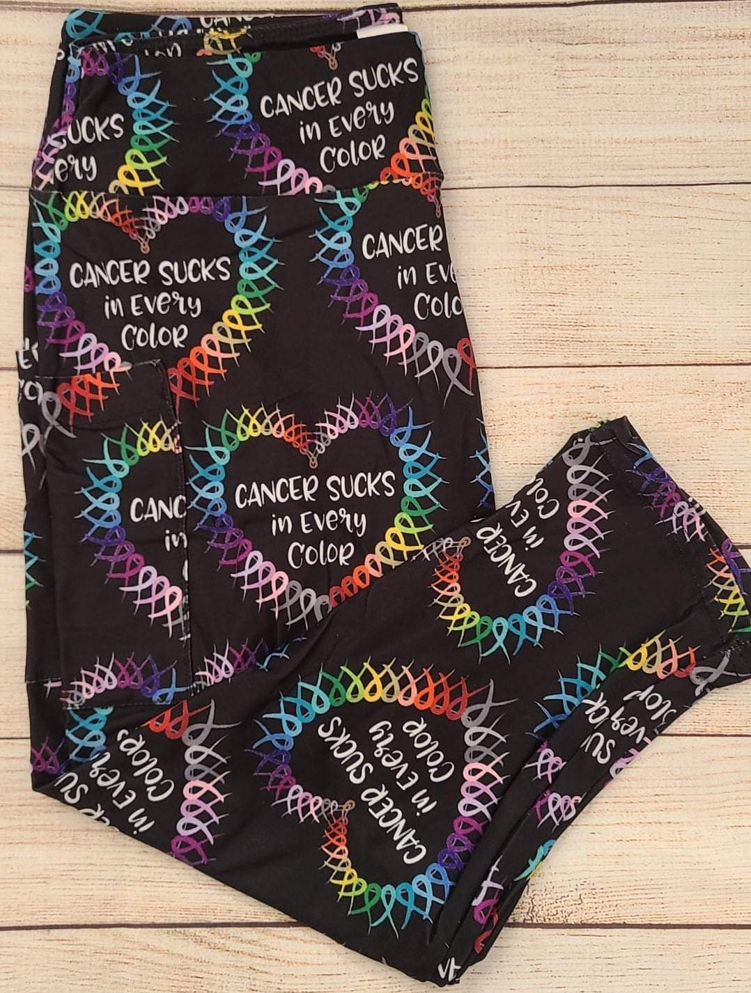 Cancer Sucks legging or capri w/pockets
