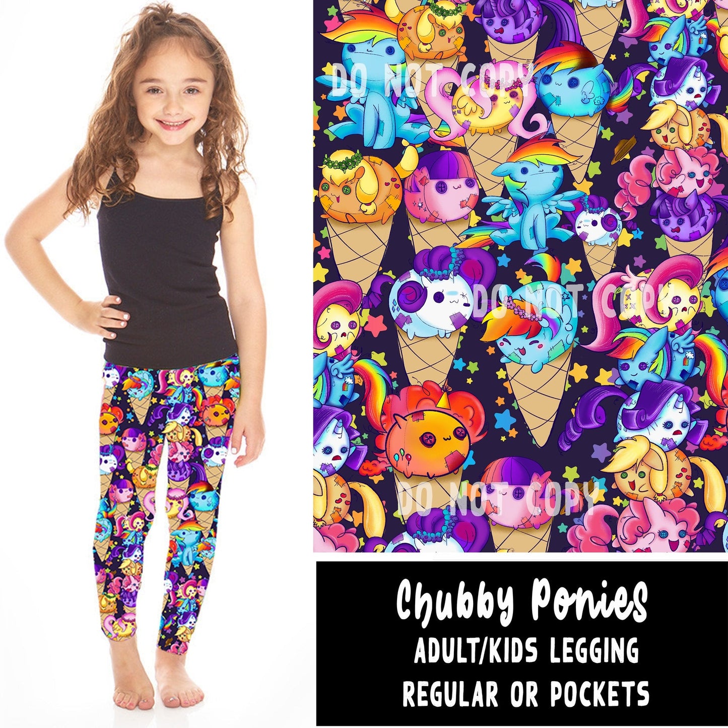 SPRING BASH RUN-CHUBBY PONIES LEGGINGS