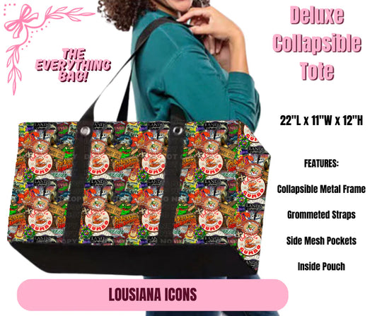 Louisiana Icons Collapsible Tote