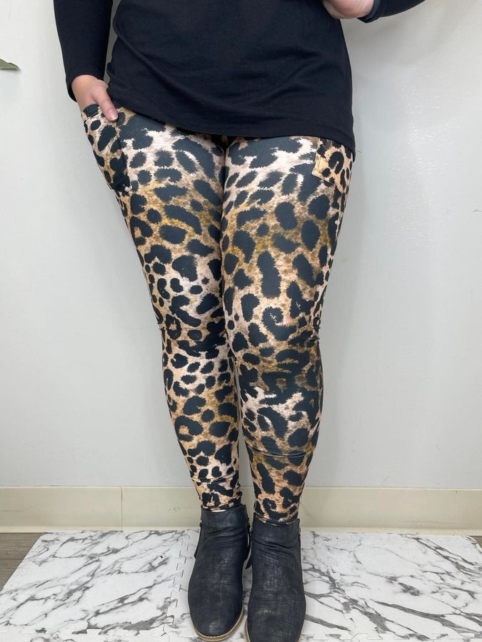 Cheetah Leggings w/ Pockets RTS!