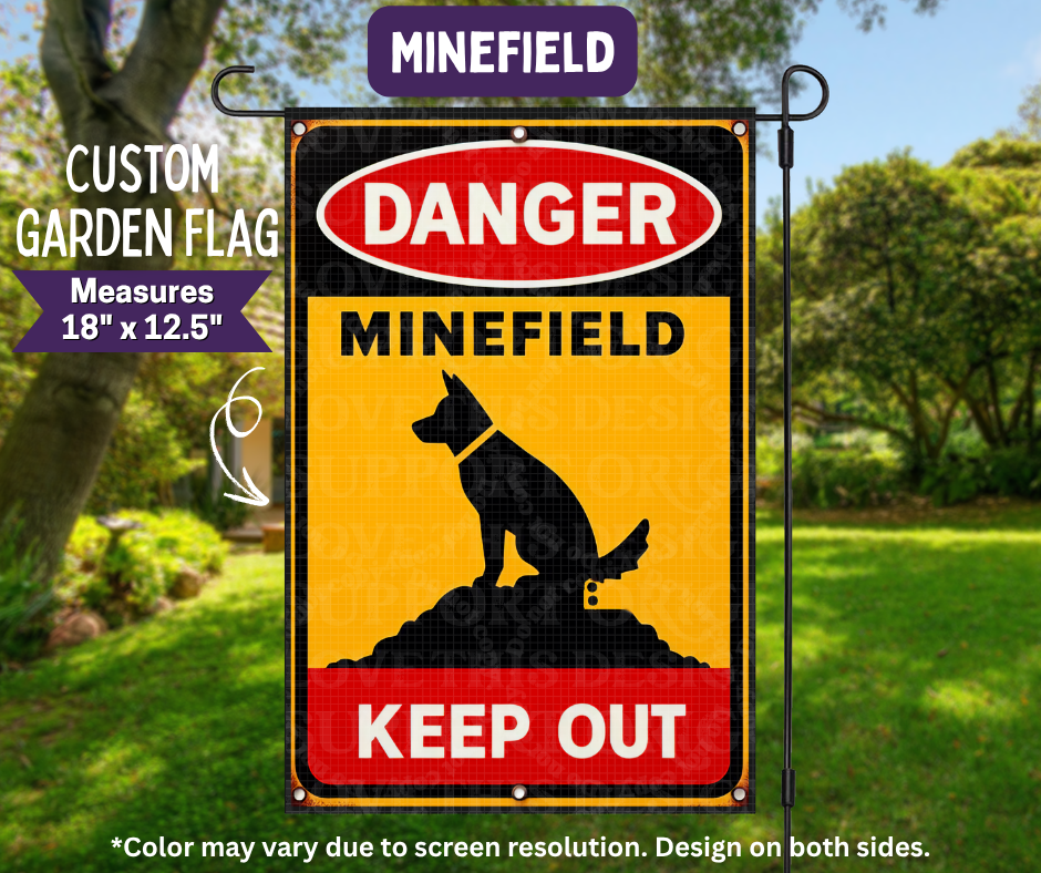 Preorder! Closes 11/9. ETA Feb. Minefield Garden Flag