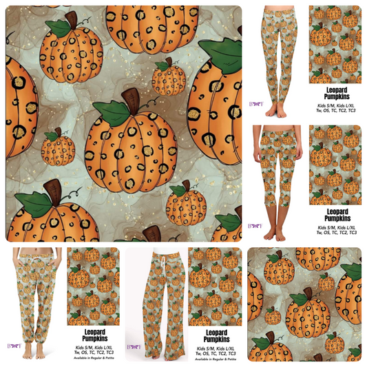 Leopard Pumpkin leggings and capris