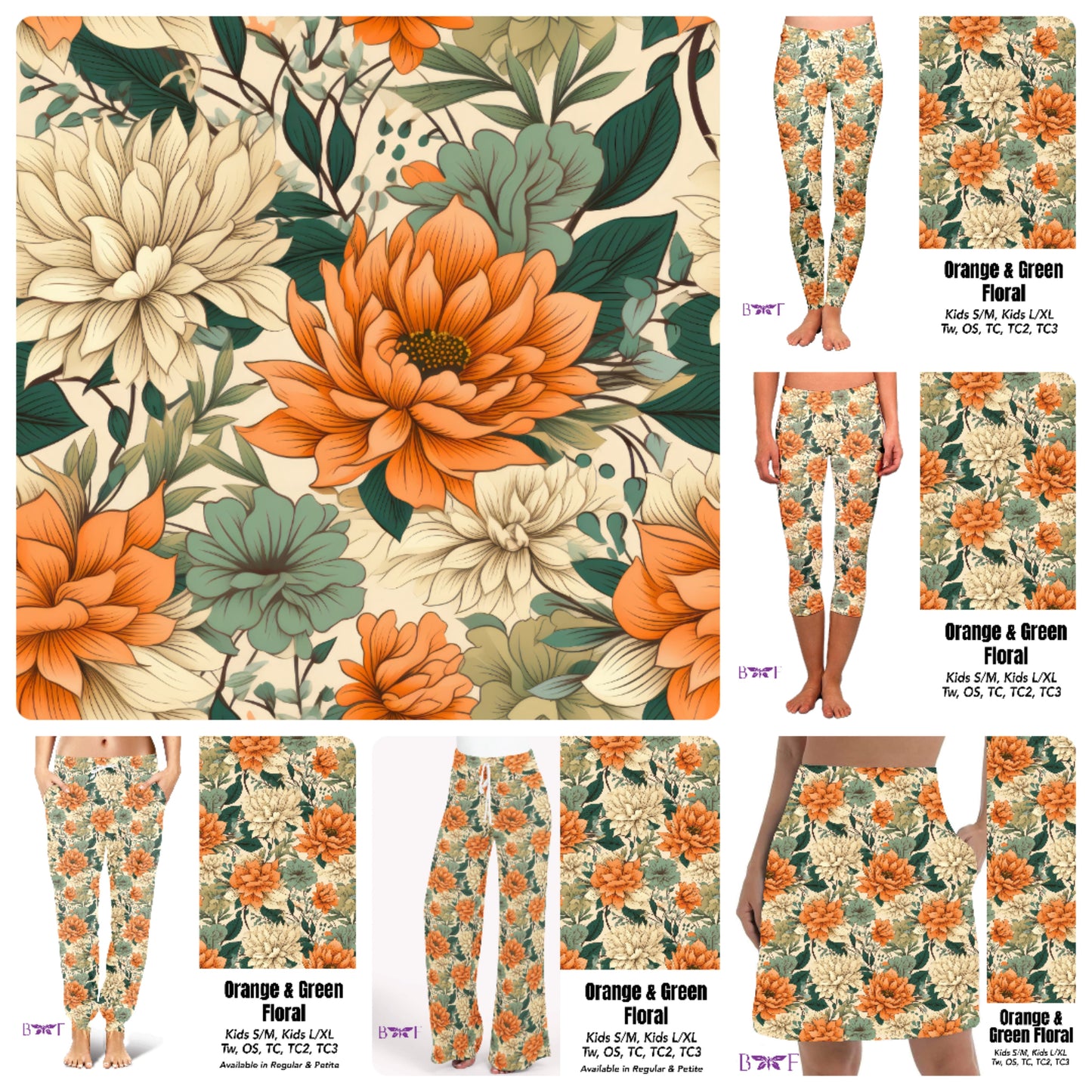 Orange and Green Floral preorder