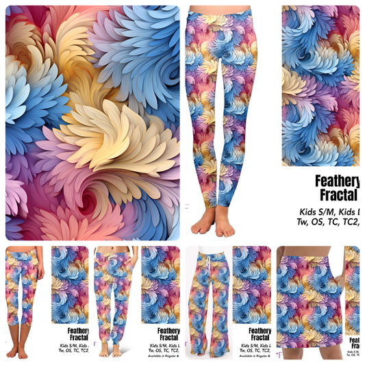 Feathery Fractal capris with pockets