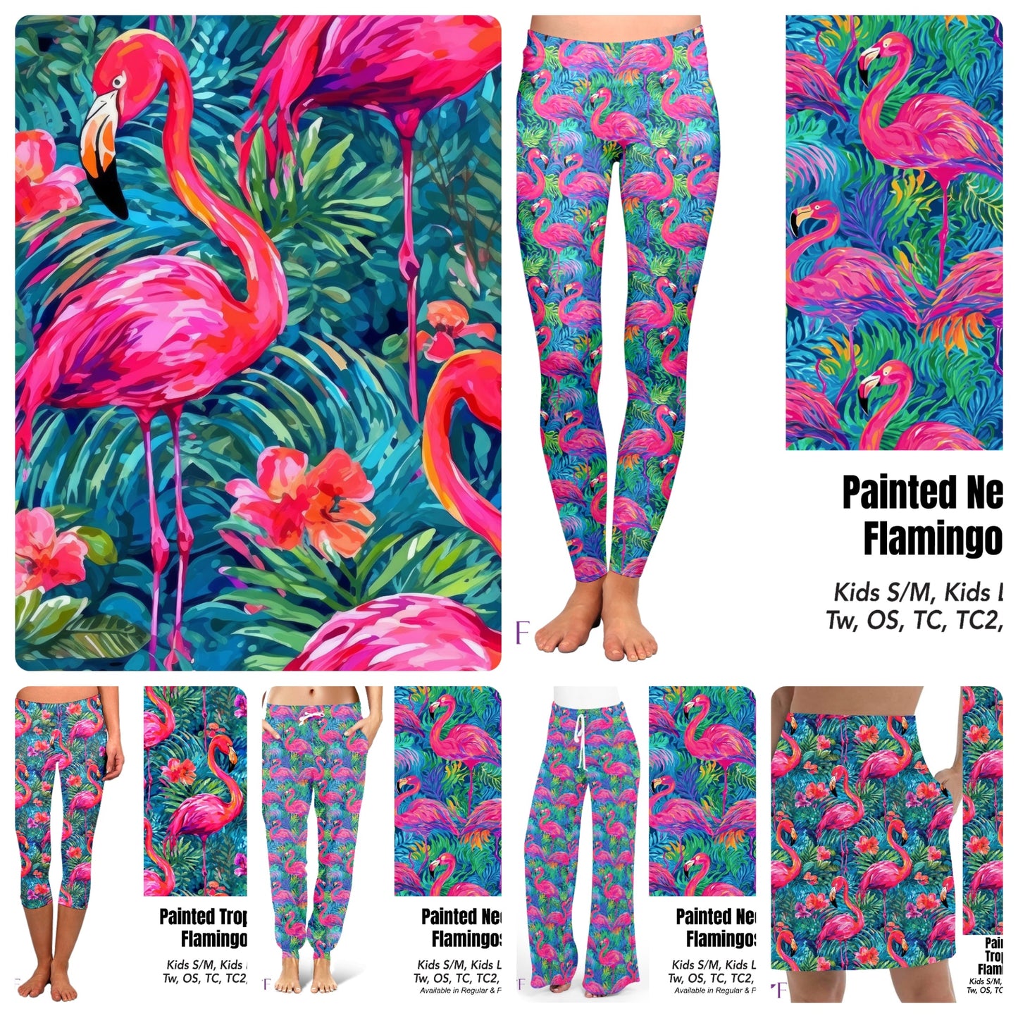 Painted neon flamingos preorder#0429