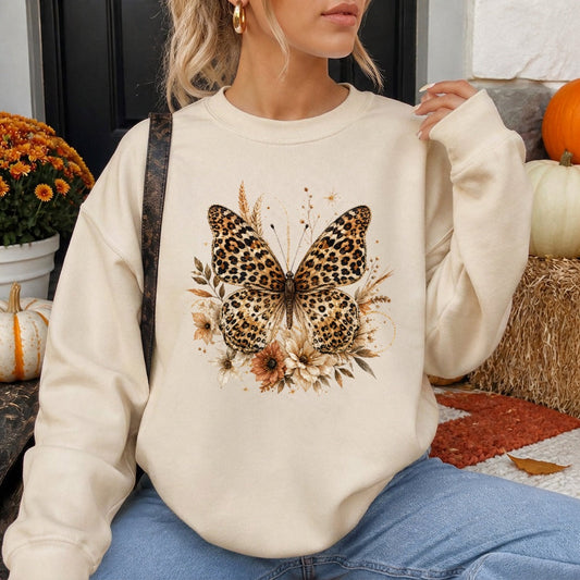 Leopard Butterfly Sweatshirt