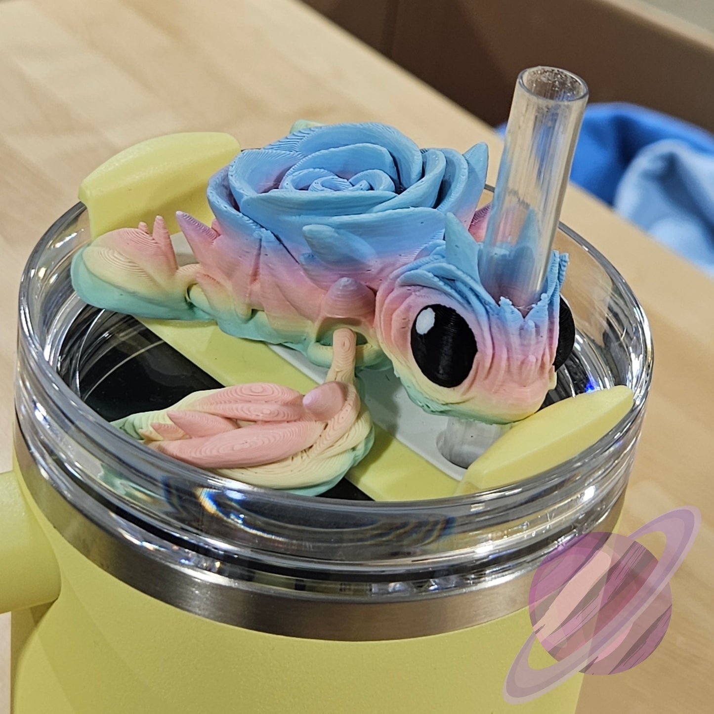 PASTEL ROSE TURTLE STRAW BUDDY