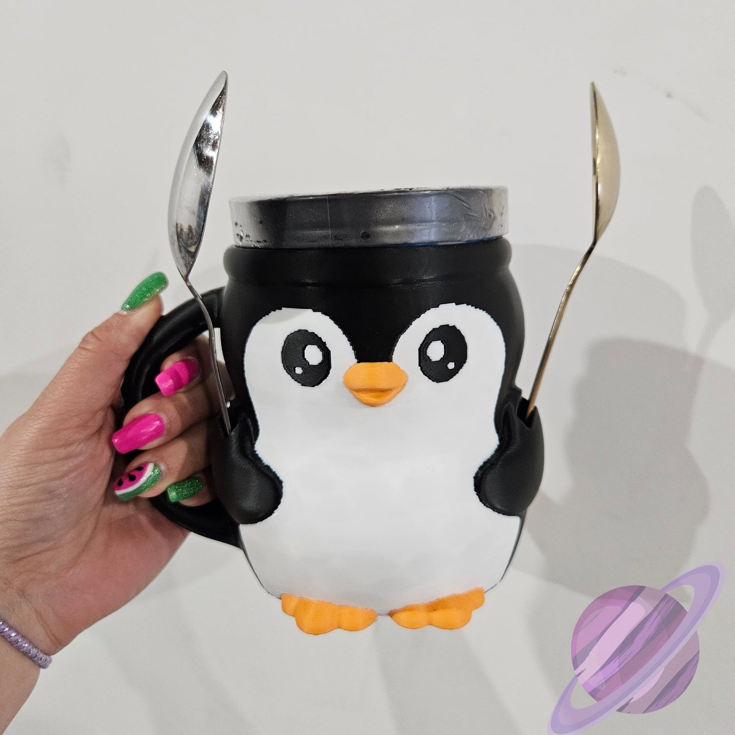 PEBBLE THE PENGUIN ICE CREAM PINT HOLDER