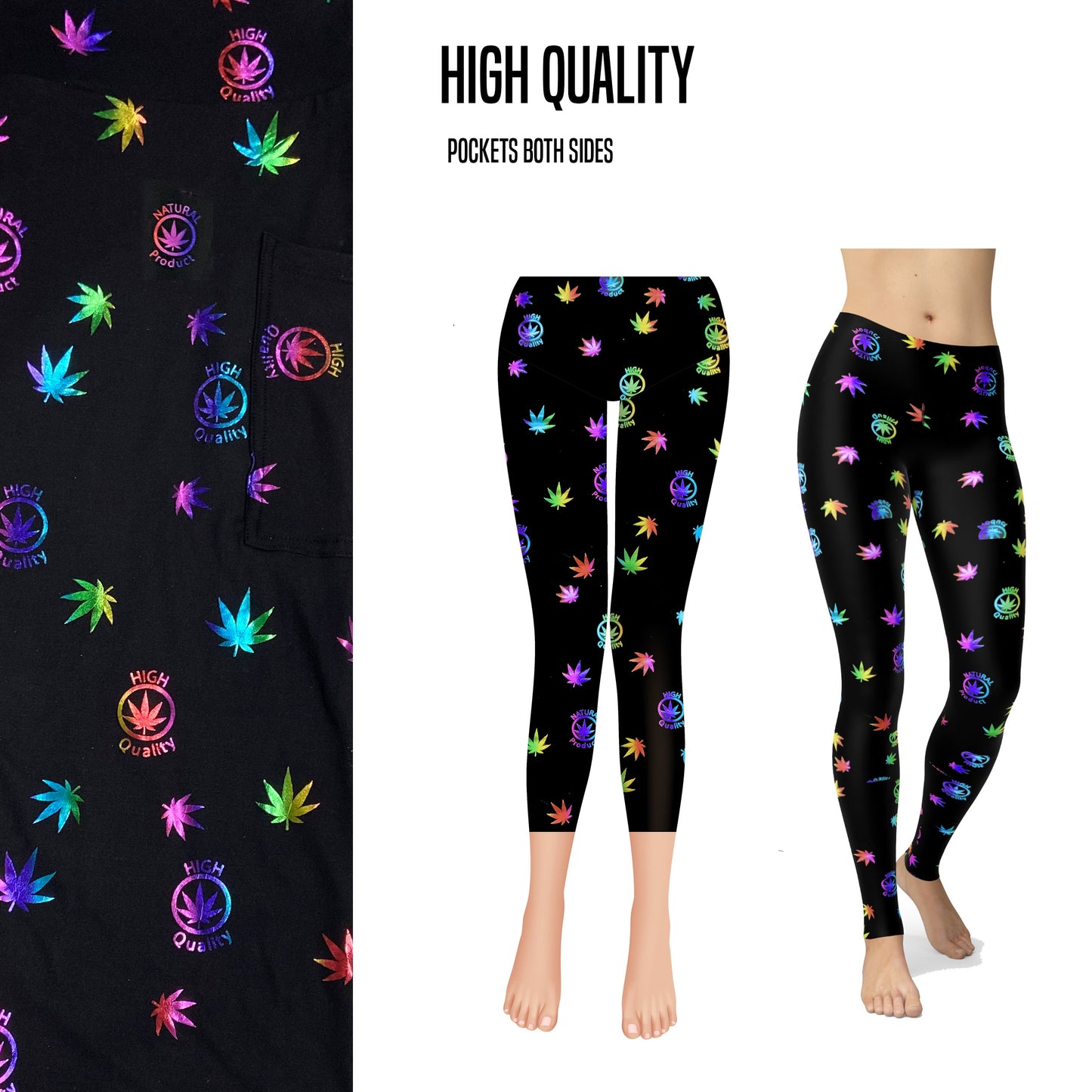 High Quality - Glitter leggings and capris