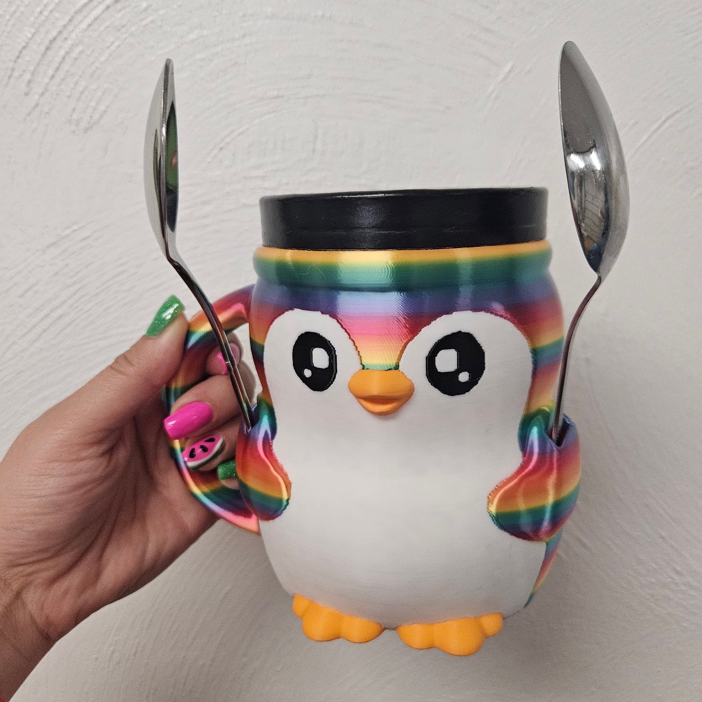 PEBBLE THE PENGUIN ICE CREAM PINT HOLDER