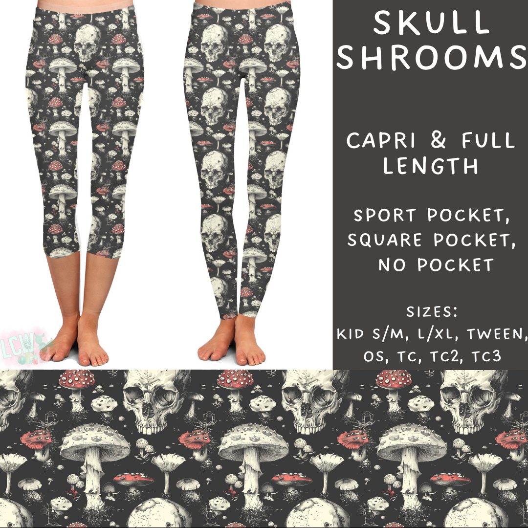 Batch #268 - November Request Run - Closes 1/10 - ETA late March - Skull Shrooms Full and Capri Length Leggings