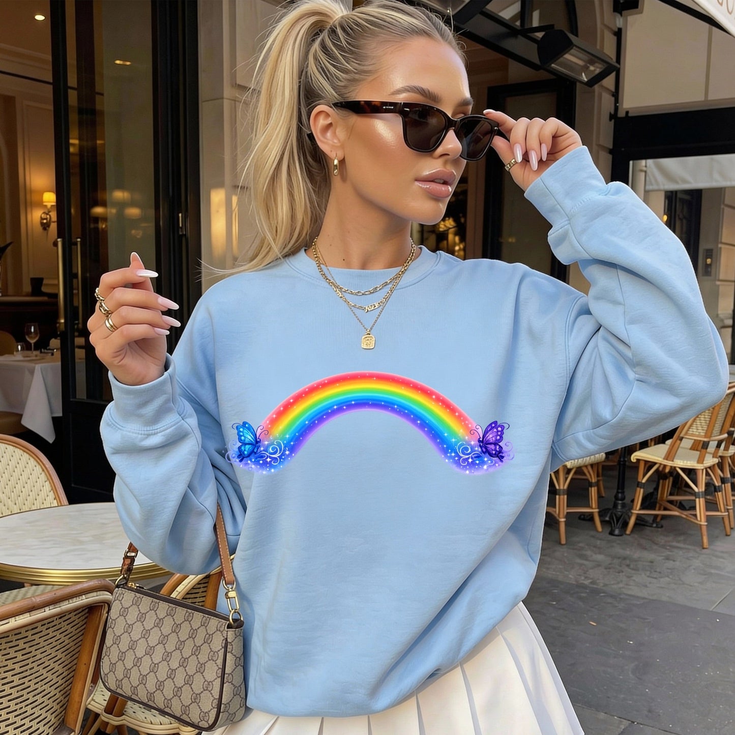 Rainbow Butterfly Sweatshirt