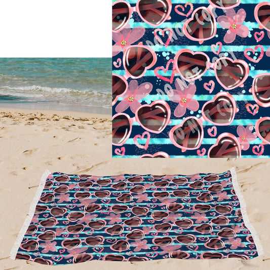 Heart Shades-OVERSIZED BEACH TOWEL 6-PREORDER CLOSING 3/20