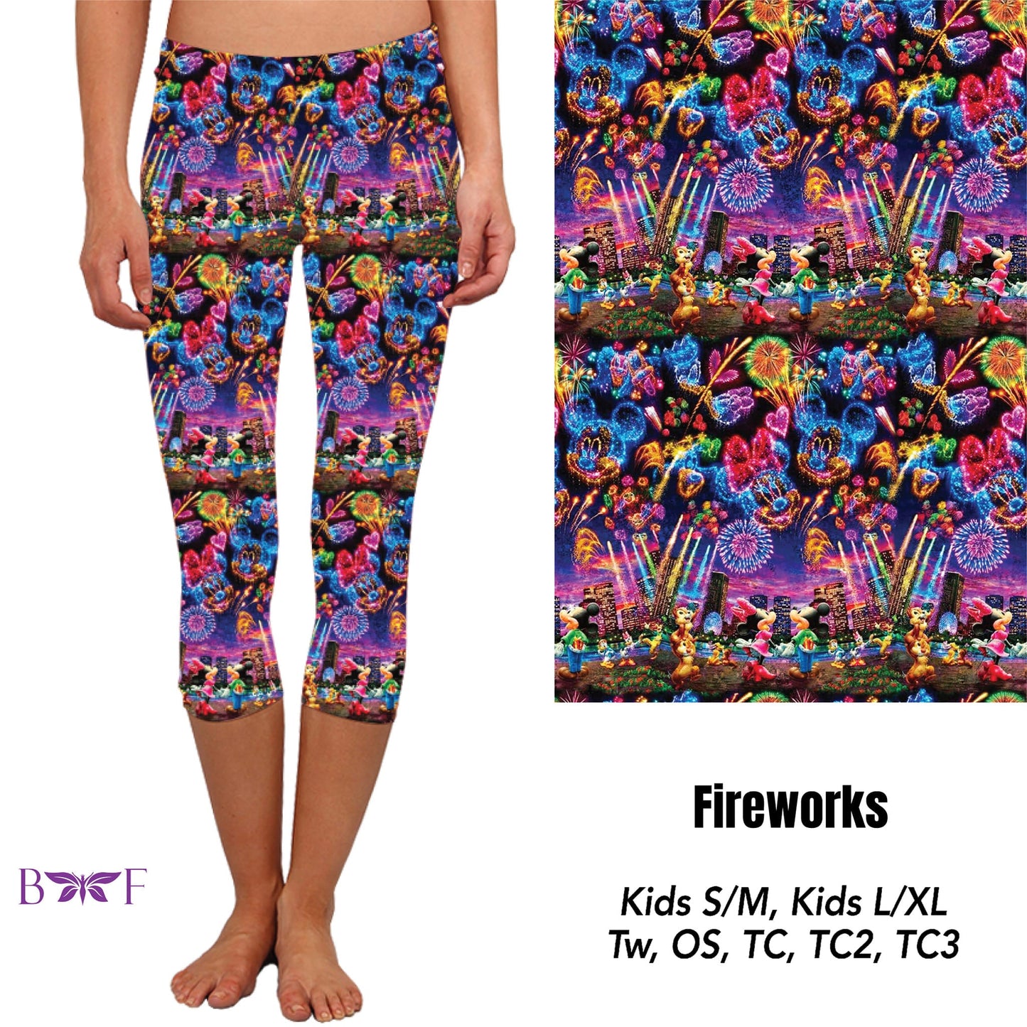 Fireworks Leggings ,Capris, Lounge Pants and shorts  Preorder #0330