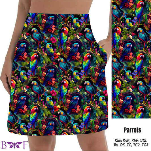 Parrots skort