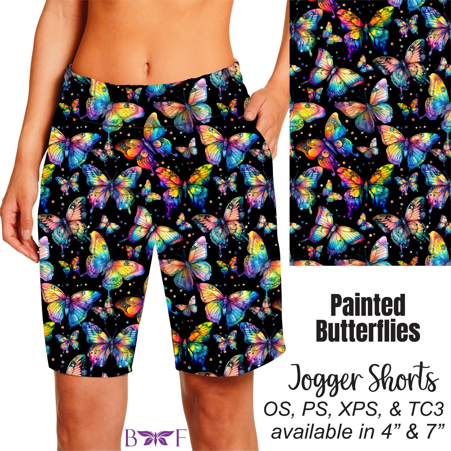 Painted Butterflies Capris, and Bike Shorts