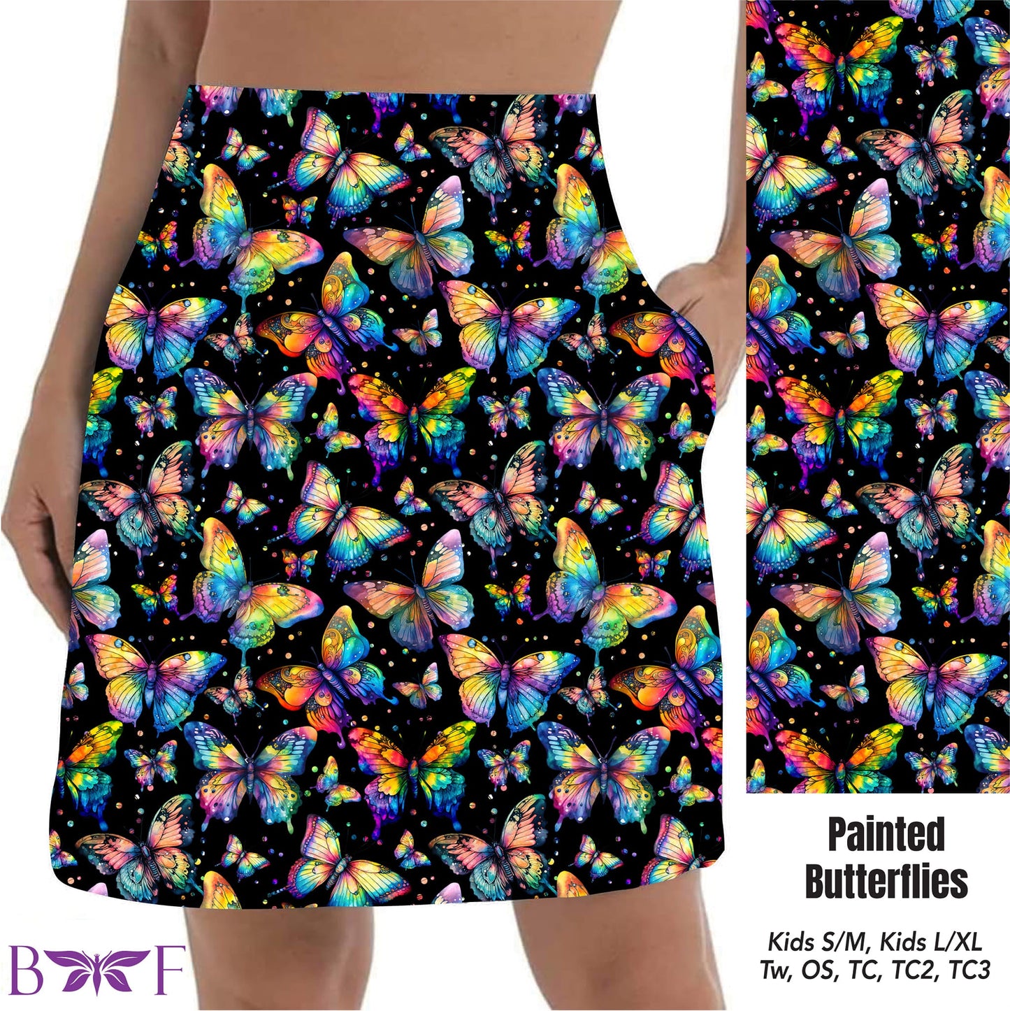 Painted Butterflies skort