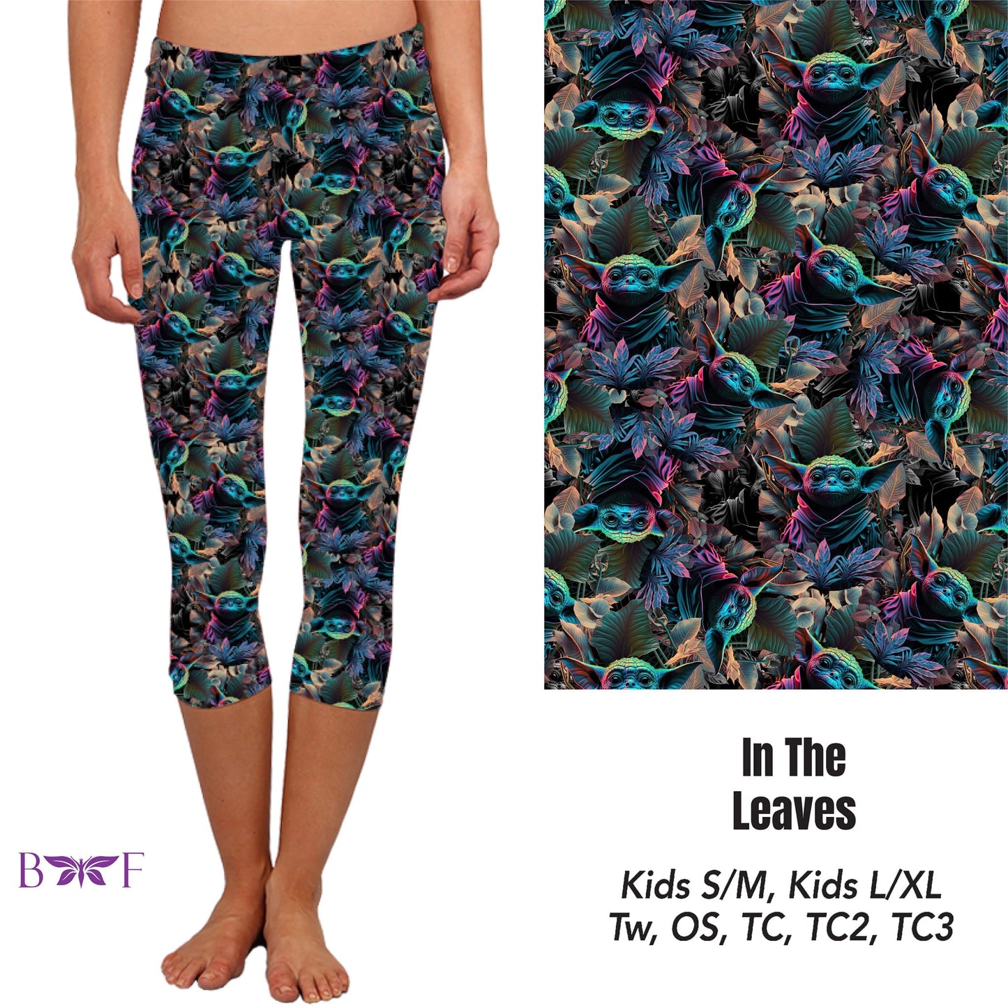 In The Leaves Leggings, capris, capri lounge and jogger and shorts preorder #0429