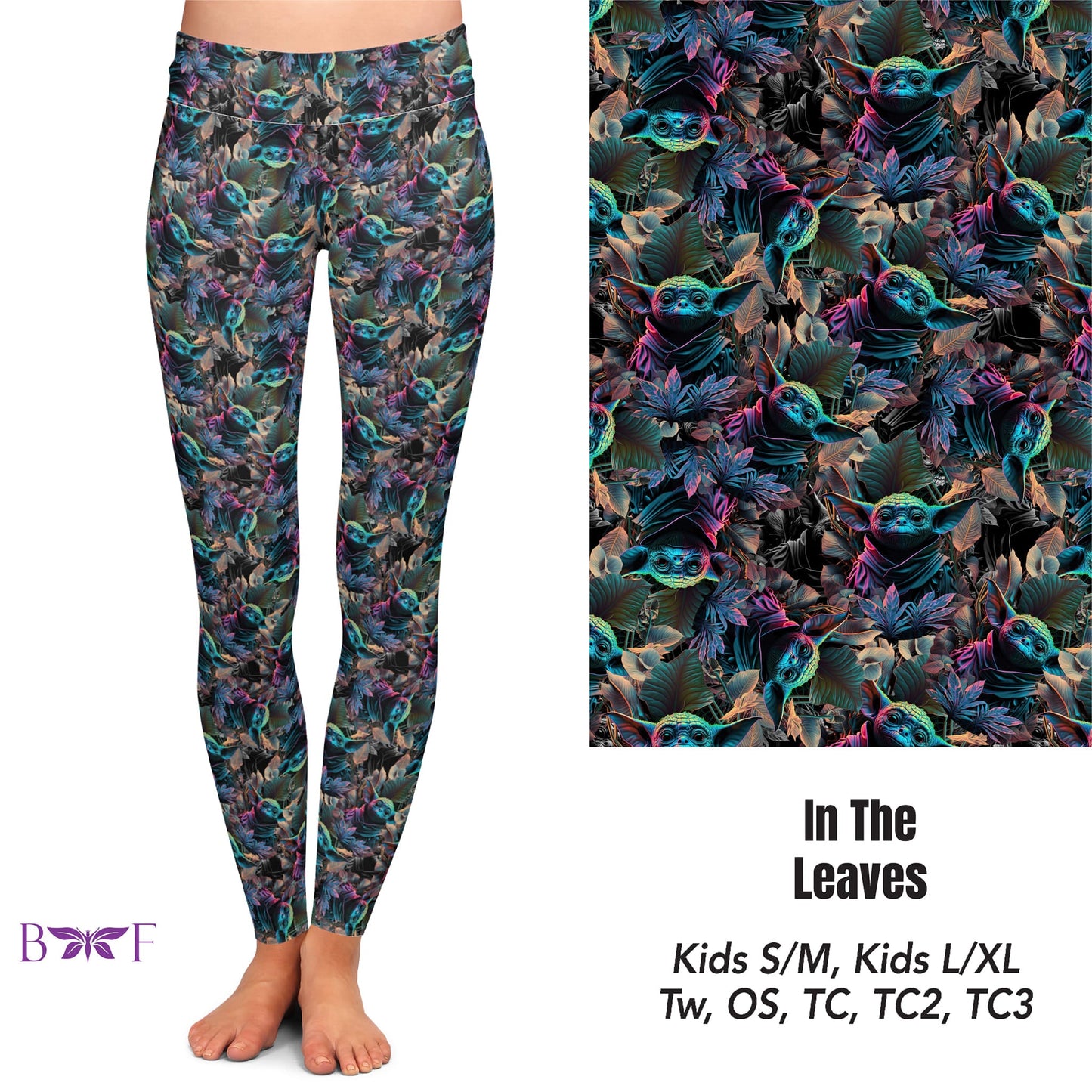 In The Leaves Leggings, capris, capri lounge and jogger and shorts preorder #0429