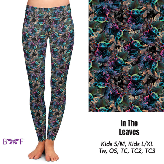 In The Leaves Leggings, capris, capri lounge and jogger and shorts preorder #0429