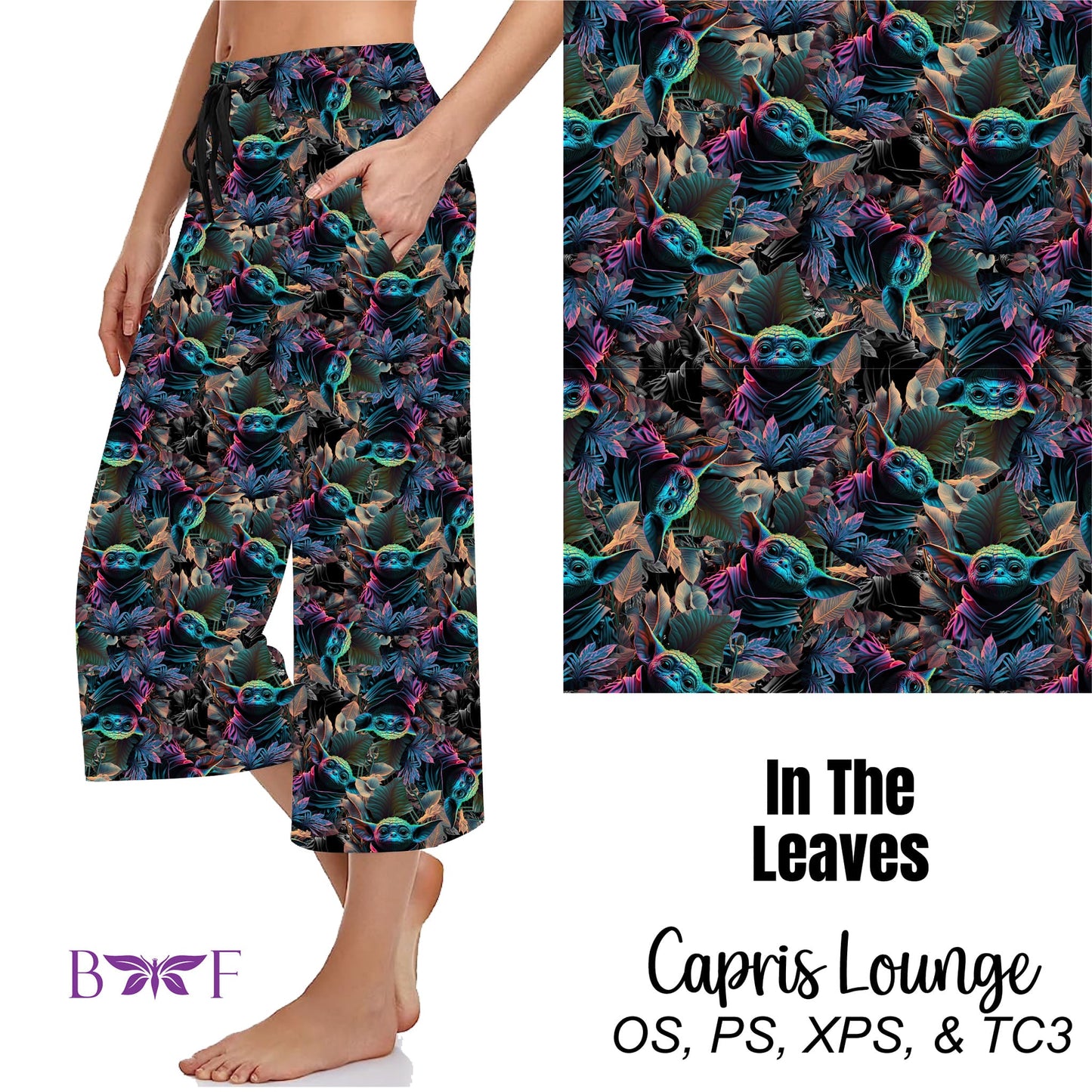 In The Leaves Leggings, capris, capri lounge and jogger and shorts preorder #0429