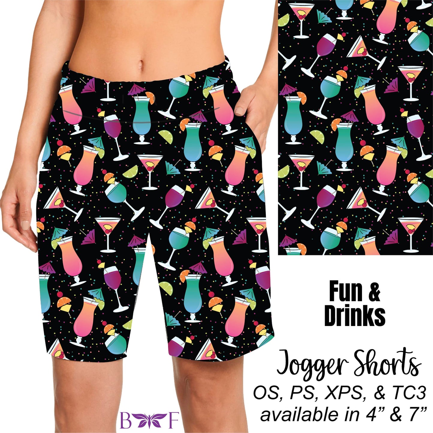 Fun & Drinks Leggings ,Capris, Capri Lounge Pants and Shorts