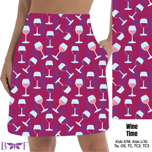 Wine Time Skort preorder #0507