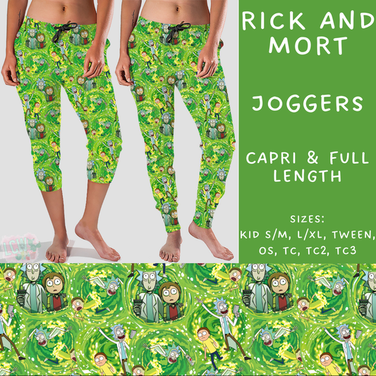 Batch #268 - November Request Run - Closes 1/10 - ETA late March - Rick And Mort Full and Capri Length Joggers