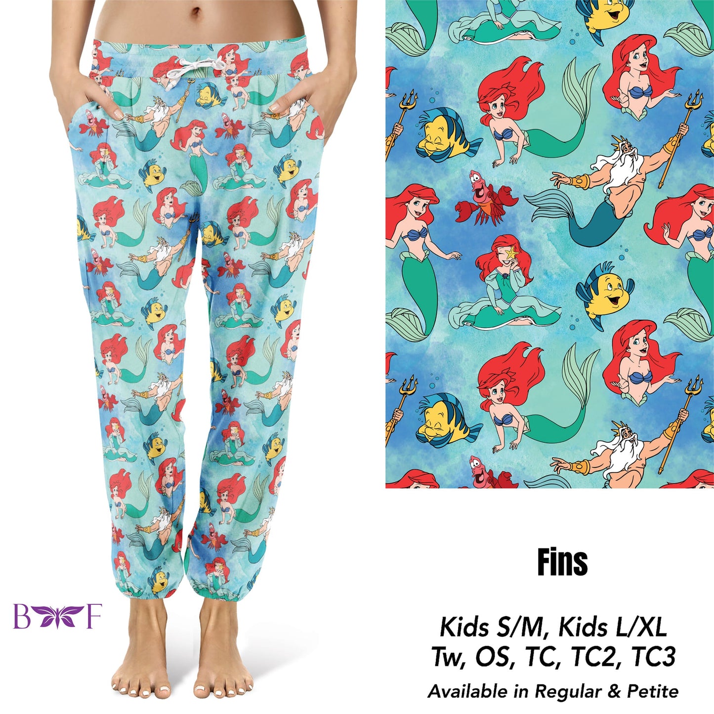 Fins Leggings and Capris with pockets