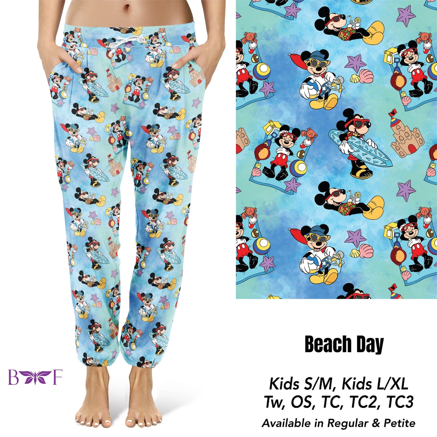 Beach Day kids leggings, Capris and biker shorts