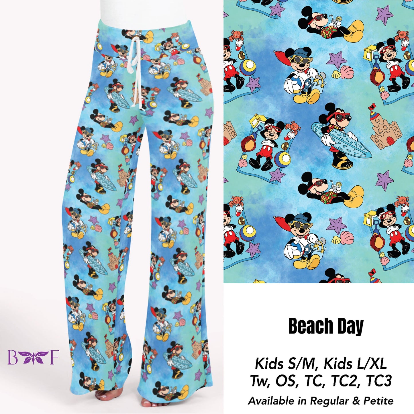 Beach Day kids leggings, Capris and biker shorts