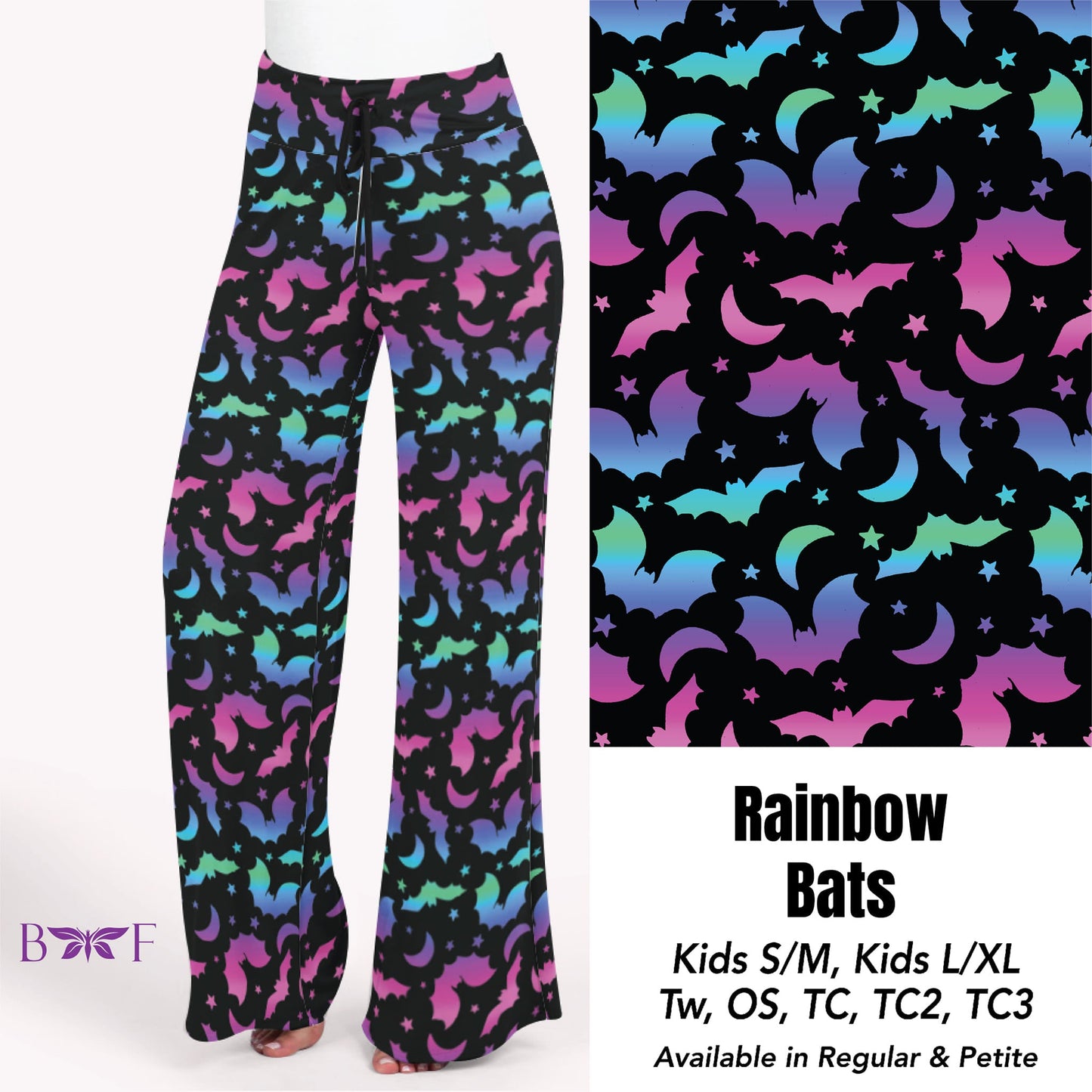 Rainbow Bats Capris