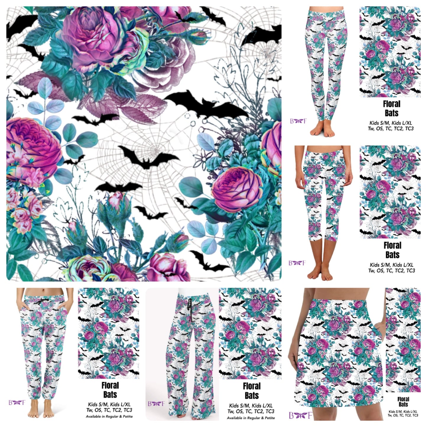 Floral Bats Capris