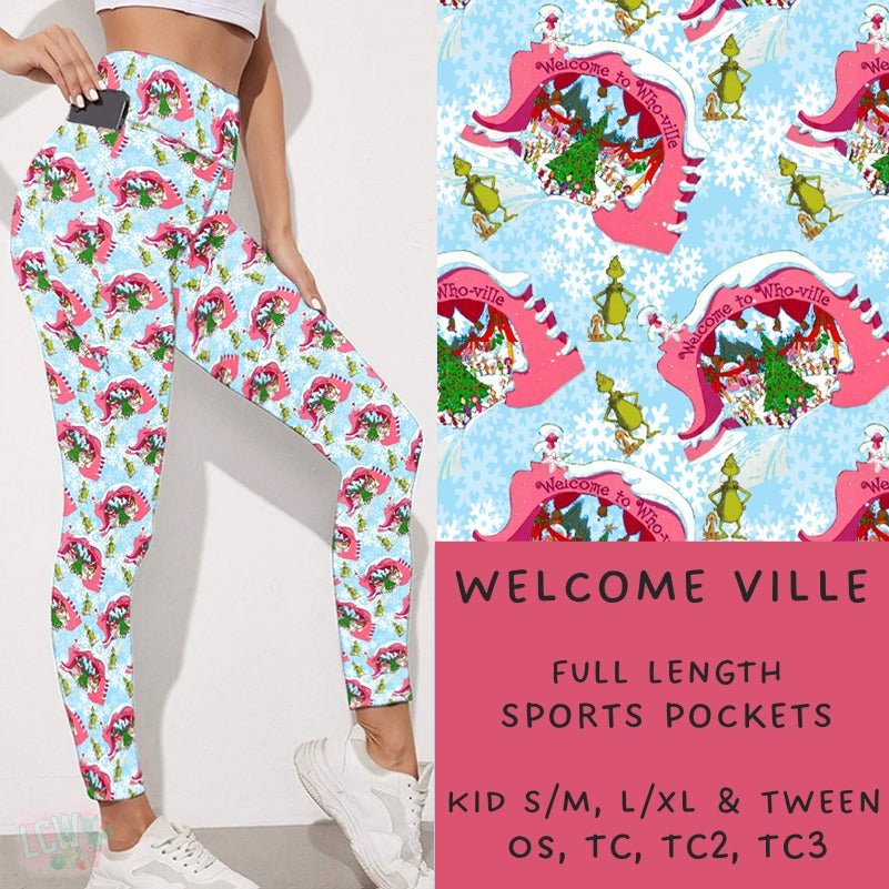 Ready To Ship - Welcome Ville Leggings - TC Square Pocket