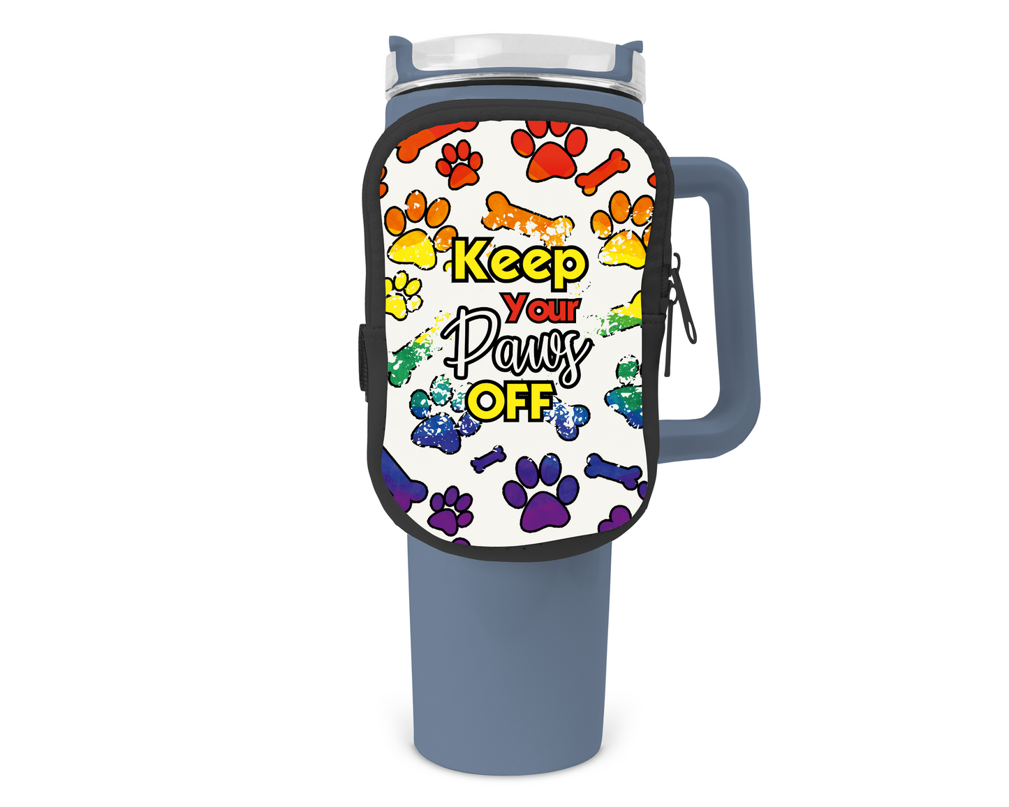 Keep Your Paws Off  Zippered Pouch/Bag For 40oz Tumbler