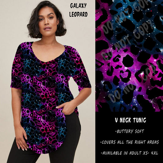 GALAXY LEOPARD V-NECK TUNIC