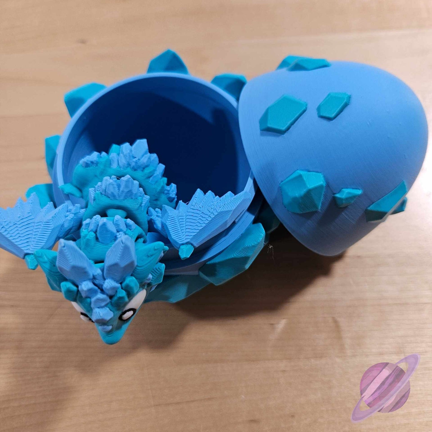 BLUE CRYSTAL DRAGON AND EGG