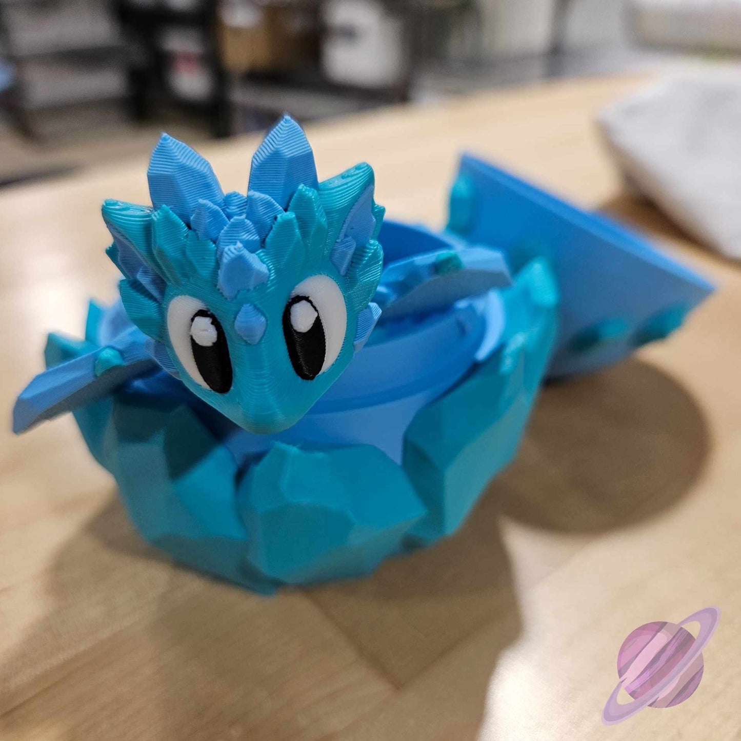 BLUE CRYSTAL DRAGON AND EGG