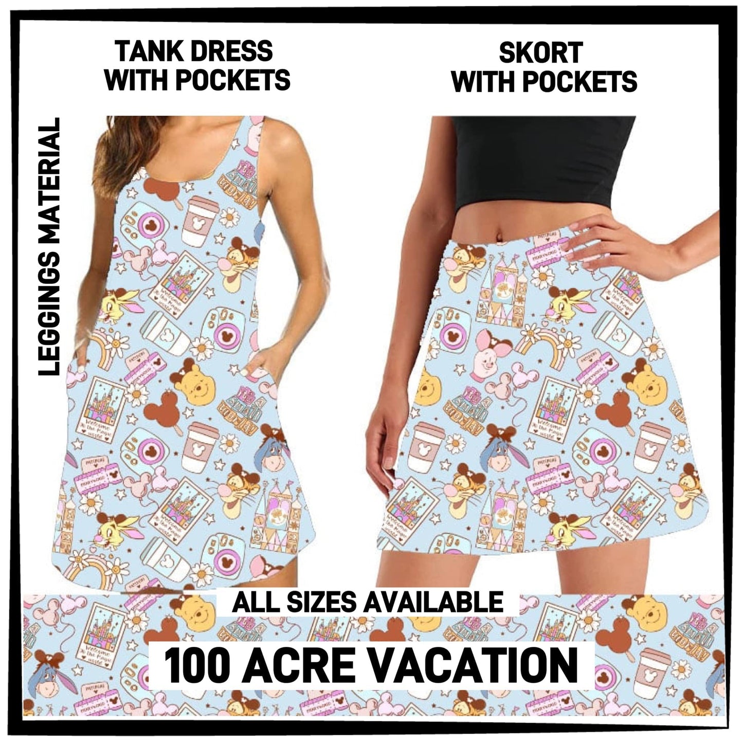 RTS - 100 Acre Vacation Tank Dress/Skort with Side Pockets