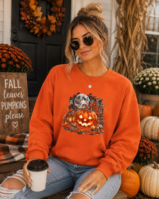 Spooky Jack O Lantern Sweatshirt
