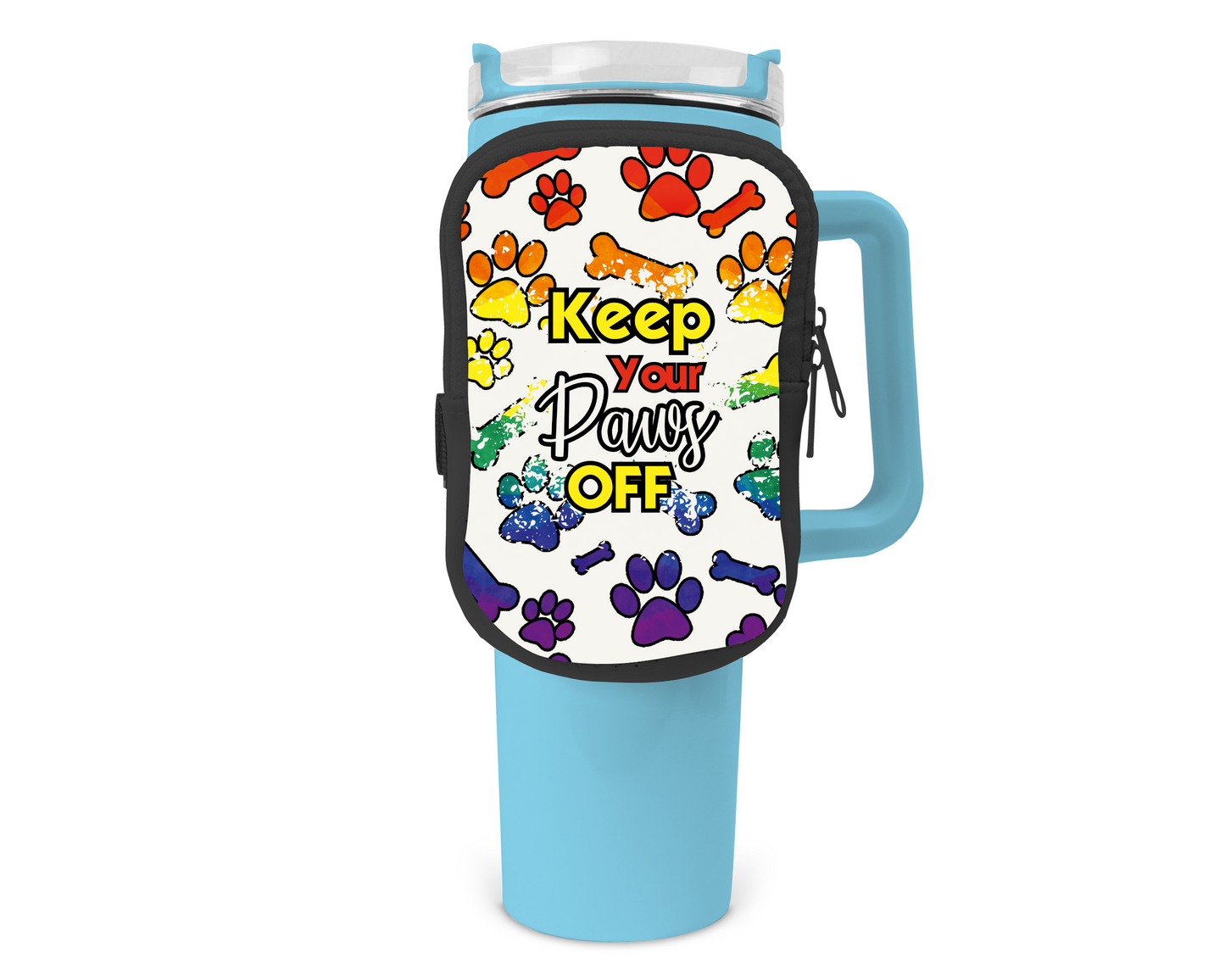 Keep Your Paws Off  Zippered Pouch/Bag For 40oz Tumbler