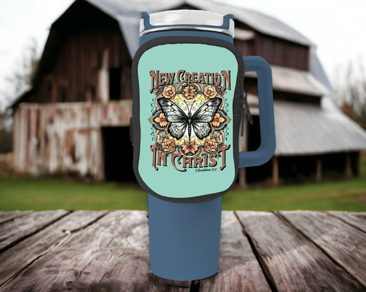 New Creation In Christ Zippered Pouch/Bag For 40oz Tumbler