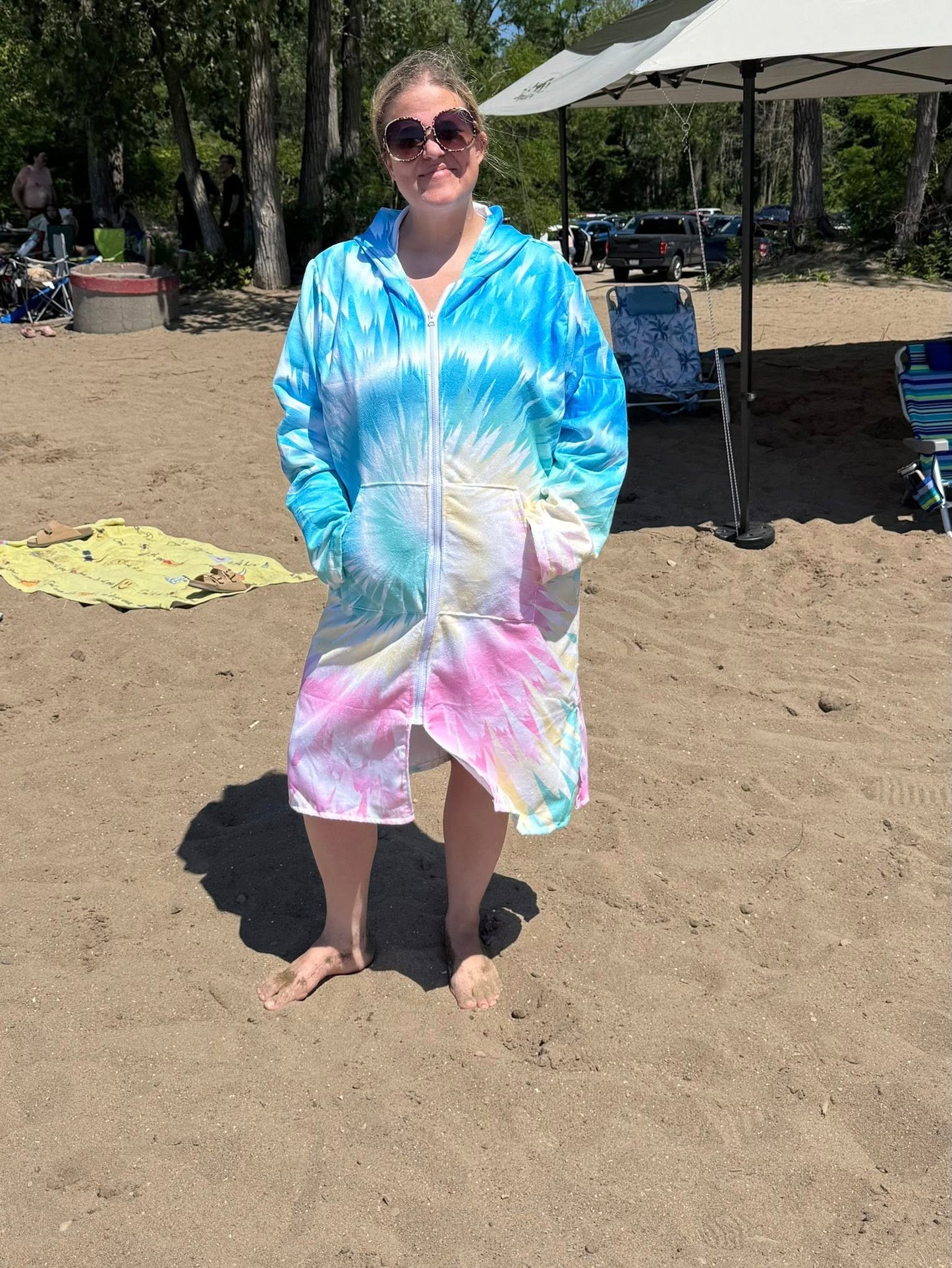 FLAMINGO- HOODED TOWEL