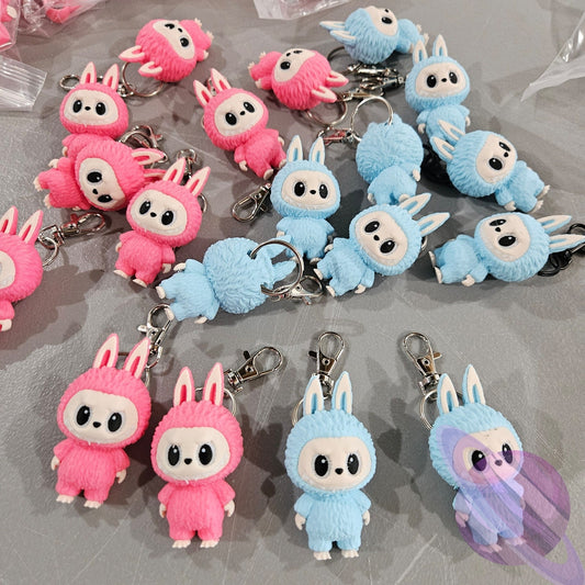 PINK AND BLUE LABU-3D PRINTED KEYCHAIN